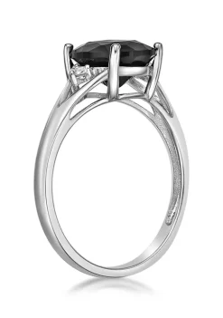 Hot Sale 🎁 1.9 ct. t.w. Black Onyx and 1/10 ct. t.w. White Topaz Ring in Sterling Silver by Belk & Co. ⭐ -DealsBelk & Co. Store Belk 30578