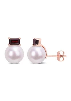 Outlet ๐งจ 9-9.5mm Cultured Freshwater Pearl and 4/5 CT TGW Garnet Stud Earrings in 10k Rose Gold by Belk & Co. ๐ฅ 9 Outlet ๐งจ 9-9.5mm Cultured Freshwater Pearl and 4/5 CT TGW Garnet Stud Earrings in 10k Rose Gold by Belk & Co. ๐ฅ -DealsBelk & Co. Store Belk 30589