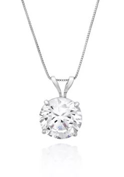 Flash Sale ✨ 14k White Gold 8mm Cubic Zirconia Pendant by Belk & Co. 🥰