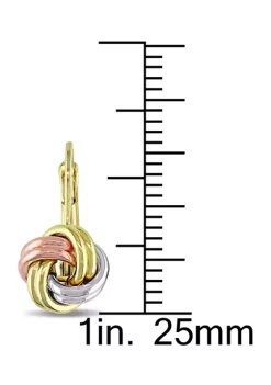 Hot Sale 👍 Entwined Love Knot Earrings in 10K 3 Tone Gold by Belk & Co. 🧨 -DealsBelk & Co. Store Belk 30612