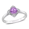 Top 10 🎉 5/8 CT TGW Amethyst and 1/10 CT TW Diamond Halo Ring in Sterling Silver by Belk & Co. ❤️