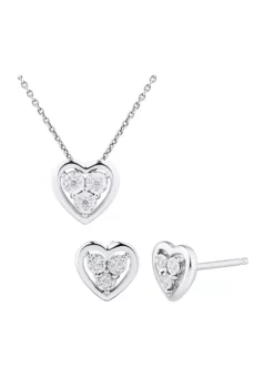 Best deal 🥰 1/10 ct. t.w. Diamond Earrings and Pendant Necklace in Sterling Silver by Belk & Co. 👍 -DealsBelk & Co. Store Belk 3064
