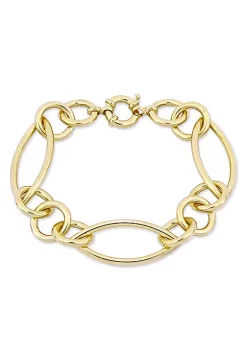 Best Sale 😉 Link Bracelet in Yellow Plated Sterling Silver by Belk & Co. 🛒