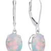 Top 10 ✨ Sterling Silver Oval Created Opal Dangle Earrings by Belk & Co. 🔥