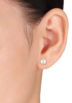 Coupon 🤩 6-6.5MM Cultured Freshwater Pearl Stud Earrings in 14k Yellow Gold by Belk & Co. 🌟 -DealsBelk & Co. Store Belk 30664