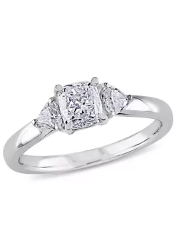 Outlet 🎁 1 ct. t.w. Diamond Cushion Cut 3-Stone Engagement Ring in 14k White Gold by Belk & Co. 🌟 -DealsBelk & Co. Store Belk 30685