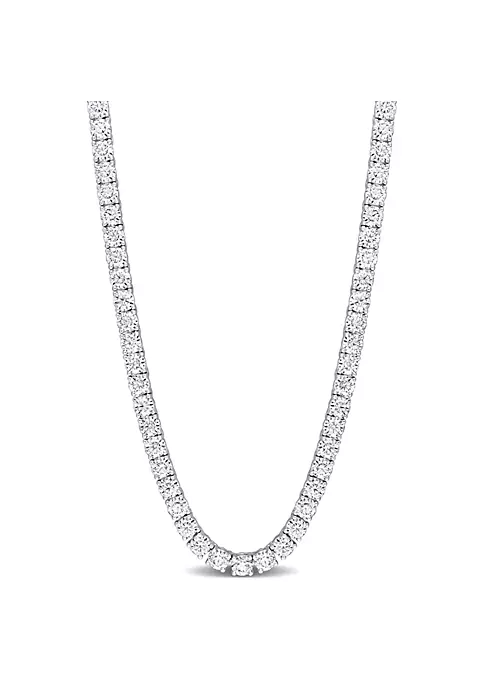 Buy ❤️ 26.5 ct. t.g.w. Created Moissanite Necklace in Sterling Silver by Belk & Co. 😉 6 Buy ❤️ 26.5 ct. t.g.w. Created Moissanite Necklace in Sterling Silver by Belk & Co. 😉 - Image 6