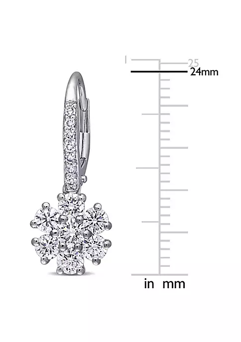 Buy 💯 1.69 ct. t.g.w. Lab Created Diamond Flower Leverback Earrings in 14K White Gold by Belk & Co. ⭐ 3 Buy 💯 1.69 ct. t.g.w. Lab Created Diamond Flower Leverback Earrings in 14K White Gold by Belk & Co. ⭐ - Image 3