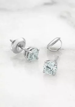 New 🎉 1 ct. t.w. Lab Created Diamond IGI Certified Solitaire Stud Earrings in 14K White Gold by Belk & Co. 🧨 -DealsBelk & Co. Store Belk 30698