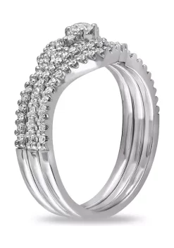 New ๐งจ 1/2 CT TW Diamond Crossover Multi-Row Bridal Set in 10k White Gold by Belk & Co. ๐ 7 New ๐งจ 1/2 CT TW Diamond Crossover Multi-Row Bridal Set in 10k White Gold by Belk & Co. ๐ -DealsBelk & Co. Store Belk 30722