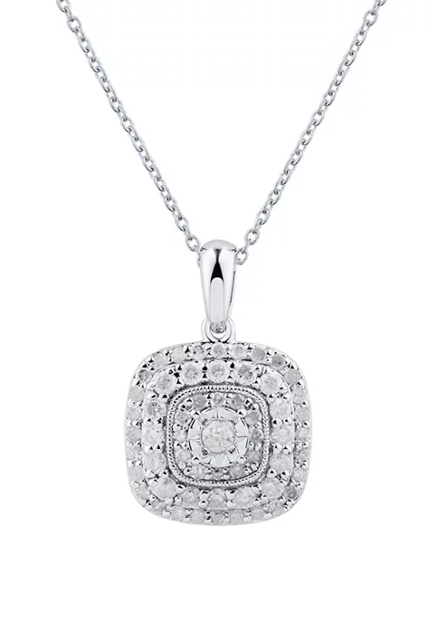 Wholesale ๐ฏ 1/2 ct. t.w. Diamond Necklace in Sterling Silver with 18" Cable Chain by Belk & Co. ๐ 1 Wholesale ๐ฏ 1/2 ct. t.w. Diamond Necklace in Sterling Silver with 18" Cable Chain by Belk & Co. ๐