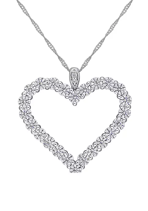 Cheap ๐ 2.4 ct. t.w. Lab Created Moissanite Heart Pendant With Chain in 10K White Gold by Belk & Co. ๐ 1 Cheap ๐ 2.4 ct. t.w. Lab Created Moissanite Heart Pendant With Chain in 10K White Gold by Belk & Co. ๐