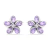 Outlet 🤩 1.78 ct. t.w. Amethyst and White Topaz Flower Earrings, Sterling Silver by Belk & Co. 😀