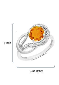 Wholesale 😍 10K White Gold Citrine and 1.7 ct. t.w. Diamond Accent Ring by Belk & Co. 😉 -DealsBelk & Co. Store Belk 30772