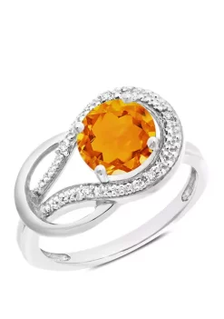 Wholesale 😍 10K White Gold Citrine and 1.7 ct. t.w. Diamond Accent Ring by Belk & Co. 😉 -DealsBelk & Co. Store Belk 30773