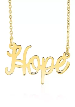 Best deal ❤️ 10k Yellow Gold Hope Necklace by Belk & Co. 💯