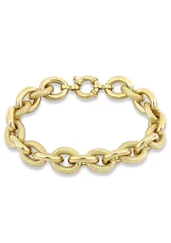 Wholesale 😀 Oval Link Bracelet in Yellow Plated Sterling Silver by Belk & Co. ✨
