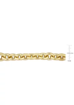 Wholesale 😀 Oval Link Bracelet in Yellow Plated Sterling Silver by Belk & Co. ✨ -DealsBelk & Co. Store Belk 30791