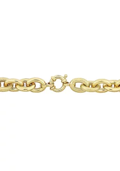 Wholesale 😀 Oval Link Bracelet in Yellow Plated Sterling Silver by Belk & Co. ✨ -DealsBelk & Co. Store Belk 30792