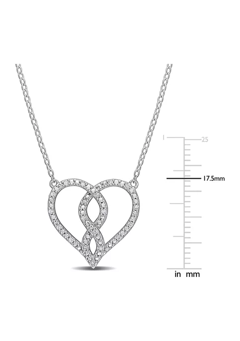 Brand new ๐ฅ 1/10 ct. t.w. Diamond Infinity Heart Pendant with Chain in Sterling Silver by Belk & Co. ๐ 2 Brand new ๐ฅ 1/10 ct. t.w. Diamond Infinity Heart Pendant with Chain in Sterling Silver by Belk & Co. ๐ - Image 2