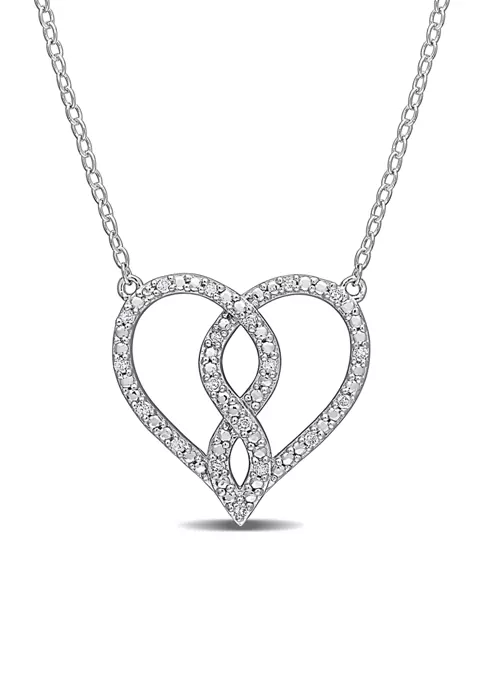 Brand new ๐ฅ 1/10 ct. t.w. Diamond Infinity Heart Pendant with Chain in Sterling Silver by Belk & Co. ๐ 4 Brand new ๐ฅ 1/10 ct. t.w. Diamond Infinity Heart Pendant with Chain in Sterling Silver by Belk & Co. ๐ - Image 4