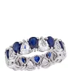 Buy 🔔 Sapphire and White Sapphire Eternity Band in 14k White Gold by Belk & Co. 🥰