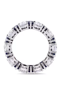 Buy 🔔 Sapphire and White Sapphire Eternity Band in 14k White Gold by Belk & Co. 🥰 -DealsBelk & Co. Store Belk 30843
