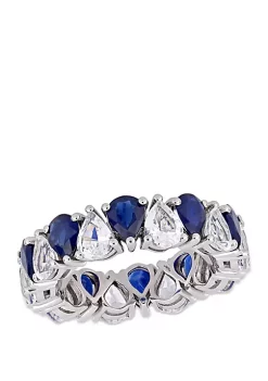 Buy 🔔 Sapphire and White Sapphire Eternity Band in 14k White Gold by Belk & Co. 🥰 -DealsBelk & Co. Store Belk 30845