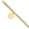 Promo ❤️ 14K Yellow Gold Heart Charm Hollow Bracelet by Belk & Co. ✨