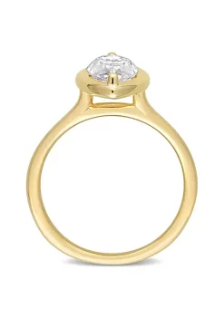 Best reviews of 🎉 Lab Created Marquise-Shaped Created Moissanite Engagement Ring in 10k Yellow Gold by Belk & Co. 🎉 -DealsBelk & Co. Store Belk 30855
