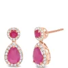 Best Sale 👏 1.2 ct. t.w. Ruby and 1/4 ct. t.w. Diamond Earrings by Belk & Co. 👏