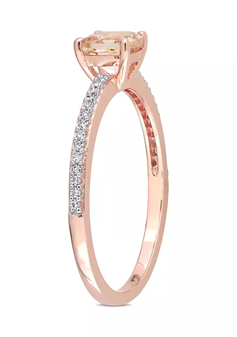 Best Pirce ⌛ 5/8 ct. t.w. Morganite and 1/10 ct. t.w. Diamond Promise Ring in 10k Rose Gold by Belk & Co. 😉 2 Best Pirce ⌛ 5/8 ct. t.w. Morganite and 1/10 ct. t.w. Diamond Promise Ring in 10k Rose Gold by Belk & Co. 😉 - Image 2