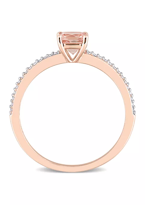 Best Pirce ⌛ 5/8 ct. t.w. Morganite and 1/10 ct. t.w. Diamond Promise Ring in 10k Rose Gold by Belk & Co. 😉 3 Best Pirce ⌛ 5/8 ct. t.w. Morganite and 1/10 ct. t.w. Diamond Promise Ring in 10k Rose Gold by Belk & Co. 😉 - Image 3