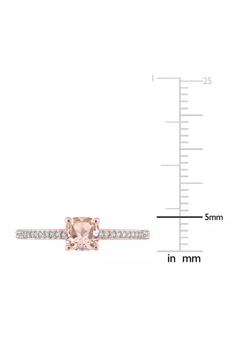 Best Pirce ⌛ 5/8 ct. t.w. Morganite and 1/10 ct. t.w. Diamond Promise Ring in 10k Rose Gold by Belk & Co. 😉 4 Best Pirce ⌛ 5/8 ct. t.w. Morganite and 1/10 ct. t.w. Diamond Promise Ring in 10k Rose Gold by Belk & Co. 😉 - Image 4