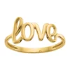 Cheap 😀 14K Yellow Gold Polished Love Ring by Belk & Co. 👍