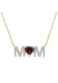 Brand new ๐ 4/5 ct. t.g.w. Garnet and 1/10 ct. t.w. Diamond "MOM" Pendant with Chain in Yellow Plated Sterling Silver by Belk & Co. โ๏ธ 9 Brand new ๐ 4/5 ct. t.g.w. Garnet and 1/10 ct. t.w. Diamond "MOM" Pendant with Chain in Yellow Plated Sterling Silver by Belk & Co. โ๏ธ -DealsBelk & Co. Store Belk 30924