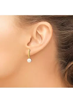 Best reviews of 💯 14K Yellow Gold 6-7mm White Round Freshwater Cultured Pearl Dangle Post Earrings by Belk & Co. ✔️ -DealsBelk & Co. Store Belk 30927