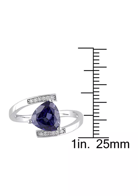 Top 10 ๐ Lab Created Created Blue Sapphire and Diamond Trillion Tension-set Ring in Sterling Silver by Belk & Co. ๐ 2 Top 10 ๐ Lab Created Created Blue Sapphire and Diamond Trillion Tension-set Ring in Sterling Silver by Belk & Co. ๐ - Image 2