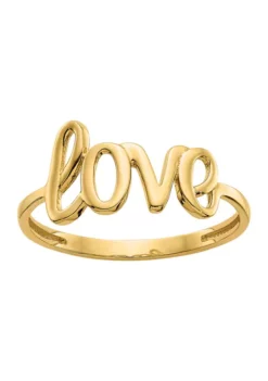 Cheap 😀 14K Yellow Gold Polished Love Ring by Belk & Co. 👍 -DealsBelk & Co. Store Belk 3095