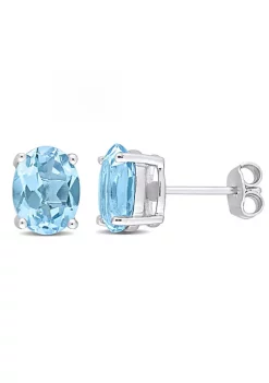 Best reviews of 🔥 5 ct. t.g.w. Sky Blue Topaz Stud Earrings in Sterling Silver by Belk & Co. 😉