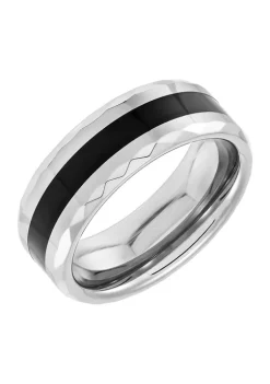 Coupon ✔️ 9 Millimeter Gents Band with Black Resin Inlay in Tungsten by Belk & Co. 😀 -DealsBelk & Co. Store Belk 30958