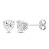 New 💯 Lab Created 1.8 CT TGW Heart Shape Created White Sapphire Earrings in Sterling Silver by Belk & Co. 🌟