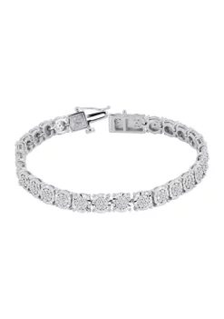 Best Sale 🎉 Blue Topaz and Diamond Necklace in Sterling Silver by Belk & Co. 💯 -DealsBelk & Co. Store Belk 310