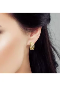 Discount ❤️ 1/3 ct. t.w. Diamond Lace Hoop Earrings in 14K Yellow Gold by Belk & Co. 💯 -DealsBelk & Co. Store Belk 31000