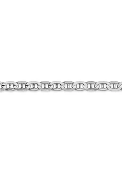 Top 10 ๐ Men's 14K White Gold 4.5 Millimeter Concave Anchor Chain Bracelet by Belk & Co. ๐คฉ