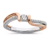 Best Sale 🔥 1/5 ct. t.w. Diamond Band Ring in 14K White and Rose Gold by Belk & Co. ✔️
