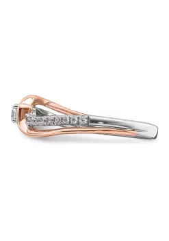 Best Sale 🔥 1/5 ct. t.w. Diamond Band Ring in 14K White and Rose Gold by Belk & Co. ✔️ -DealsBelk & Co. Store Belk 31044