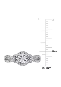 Flash Sale 🔔 1/3 ct. t.w. Diamond Crossover Engagement Ring in Sterling Silver by Belk & Co. 🥰 -DealsBelk & Co. Store Belk 31063