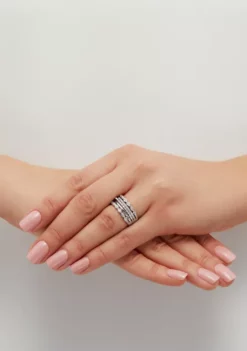 New ⭐ 1/4 ct. t.w. Diamond Stack Ring in Sterling Silver by Belk & Co. 😉 -DealsBelk & Co. Store Belk 3107