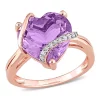 Brand new 🎉 Amethyst and Diamond Accent Heart Ring in Rose Plated Sterling Silver by Belk & Co. ⭐